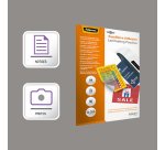 Pochettes de plastification dos adhésif Fellowes A4 80 µ brillantes - Boite de 25