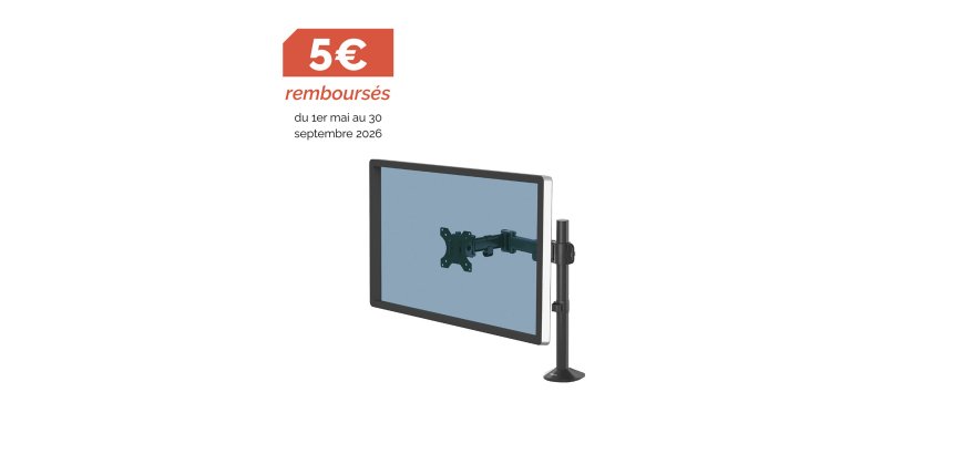 Bras porte écran simple Reflex Fellowes noir