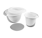 Camilla Mixing Bowl Set, White / Nordic-Grey
