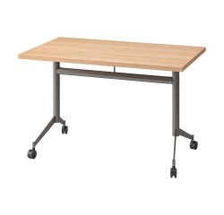Klappbarer Tisch Polly L 120 x T 70 cm Platte in hellem Eichenholz