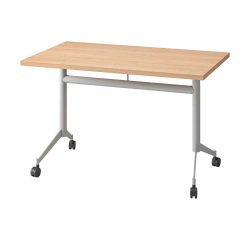 Table rabattable Polly L 120 x P 70 cm plateau chêne clair