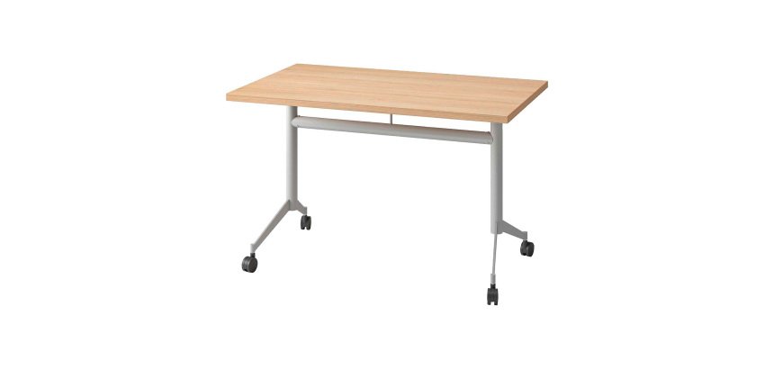 Table rabattable Polly L 120 x P 70 cm plateau chêne clair