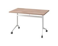Foldable table Polly L 120 x D 70 cm elm top - white foot RAL 9016