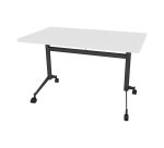 Table rabattable Polly L 120 x P 70 cm plateau blanc