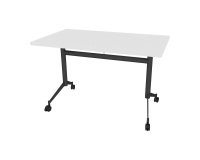 Klappbarer Tisch Polly L 120 x T 70 cm weiße Platte