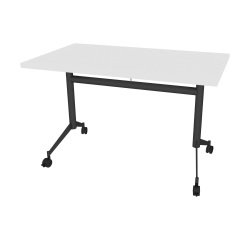 Table rabattable Polly L 120 x P 70 cm plateau blanc