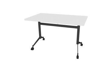 Klappbarer Tisch Polly L 120 x T 70 cm weiße Platte