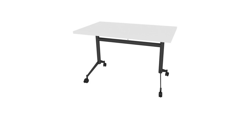 Klappbarer Tisch Polly L 120 x T 70 cm weiße Platte