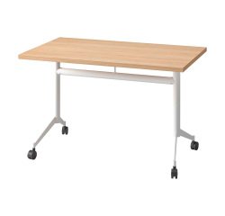 Table rabattable Polly L 120 x P 70 cm plateau chêne clair