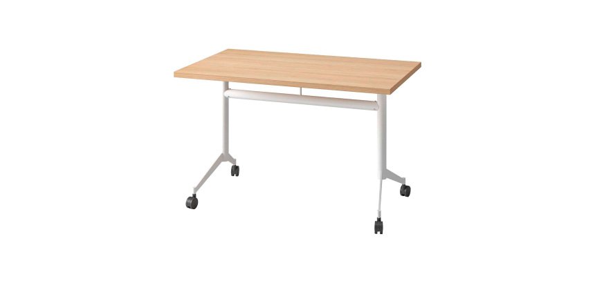 Klappbarer Tisch Polly L 120 x T 70 cm Platte in hellem Eichenholz