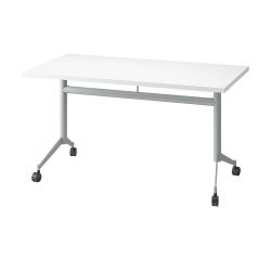 Table rabattable Polly L 140 x P 70 cm plateau blanc