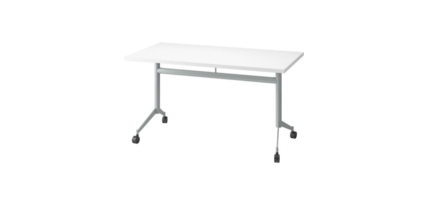 Foldable Table Polly L 140 x W 70 cm white top