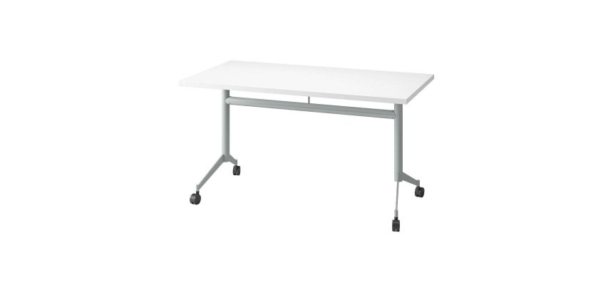 Table rabattable Polly L 140 x P 70 cm plateau blanc