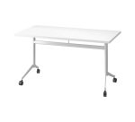 Table rabattable Polly L 140 x P 70 cm plateau blanc