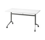 Table rabattable Polly L 140 x P 70 cm plateau blanc