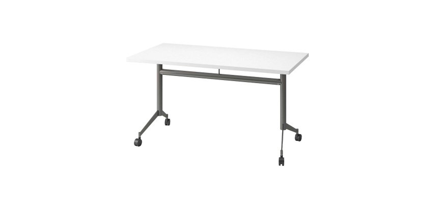 Table rabattable Polly L 140 x P 70 cm plateau blanc