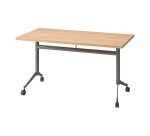 Table rabattable Polly L 140 x P 70 cm plateau chêne clair