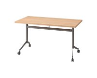 Klappbarer Tisch Polly L 140 x T 70 cm, Platte in hellem Eichenholz