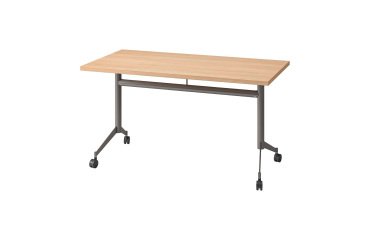Klappbarer Tisch Polly L 140 x T 70 cm, Platte in hellem Eichenholz