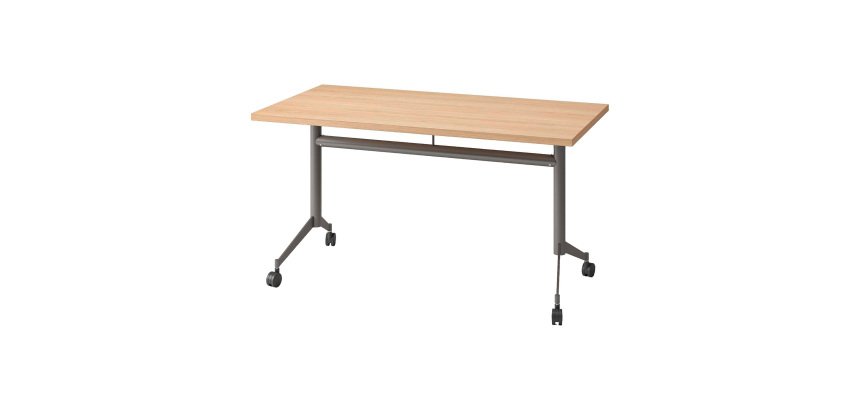 Table rabattable Polly L 140 x P 70 cm plateau chêne clair