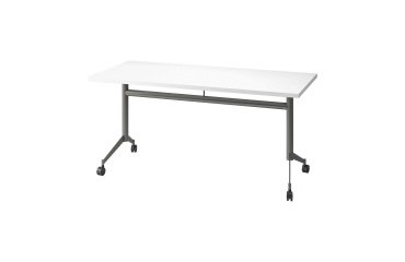 Table de réunion rabattable à roulettes POLLY - plateau profondeur 70cm