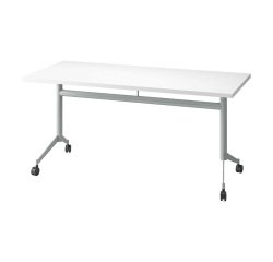 Table rabattable Polly L 160 x P 70 cm plateau blanc