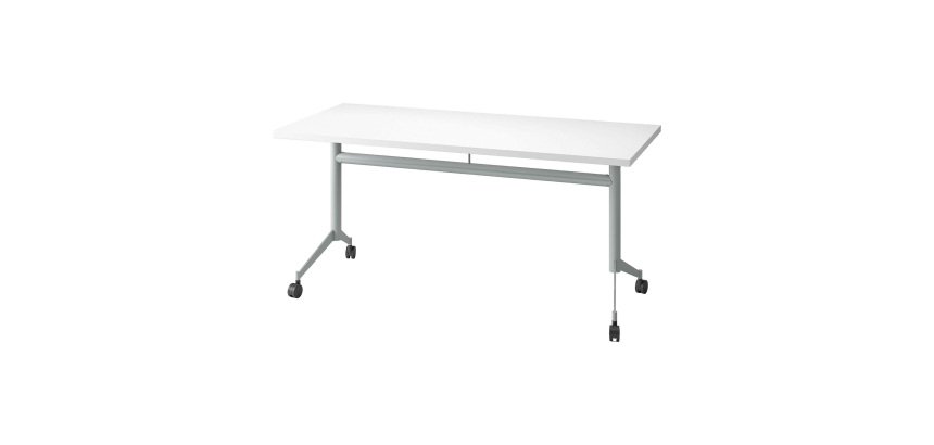 Table rabattable Polly L 160 x P 70 cm plateau blanc
