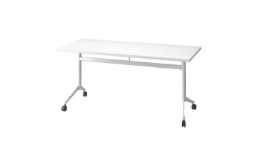 Table rabattable Polly L 160 x P 70 cm plateau blanc