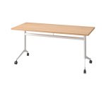 Table rabattable Polly L 160 x P 70 cm plateau chêne clair