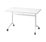 Table rabattable Polly L 120 x P 70 cm plateau blanc