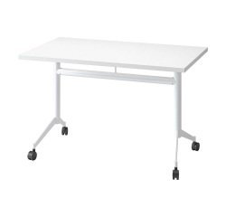 Table rabattable Polly L 120 x P 70 cm plateau blanc