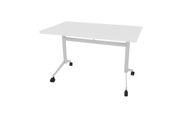Table rabattable Polly L 120 x P 70 cm plateau blanc