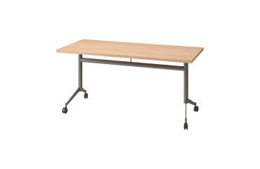 Table rabattable Polly L 160 x P 70 cm plateau chêne clair