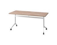 Table rabattable Polly L 160 x P 70 cm plateau orme - Blanc RAL 9016
