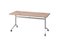 Table rabattable Polly L 160 x P 70 cm plateau orme - Aluminium RAL 9006