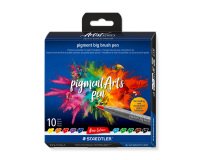 Staedtler Pigment 373 Artist Series Pinselspitzen-Filzstift, klassische assortierte Farben - Etui mit 10 Stück
