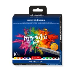 Feutre de coloriage à pointe pinceau Staedtler Pigment 373, couleurs classiques assorties - Etui de 10
