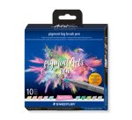 Staedtler Pigment 373 Pinselspitze Malfilzstift, sortierte Pastellfarben - Etui mit 10 Stück