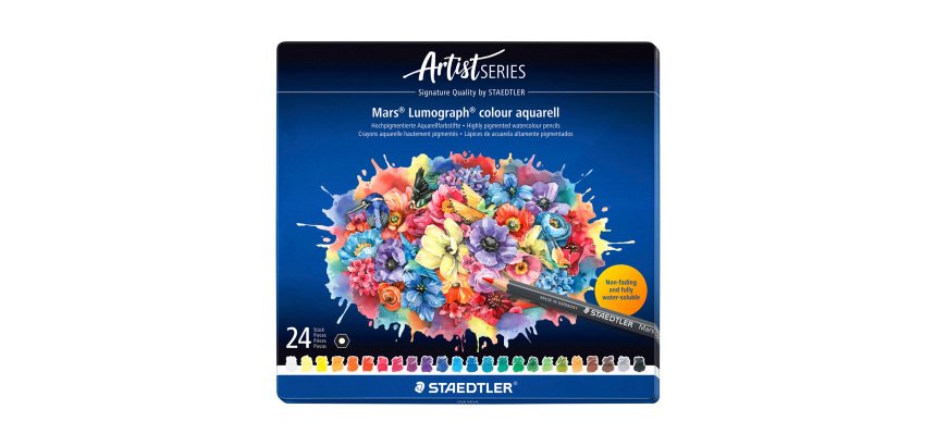 Staedtler Mars Lumograph colour aquarell colored pencil - Metal box of 24