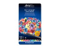 Staedtler Mars Lumograph aquarel kleurpotlood - Metalen doos van 12