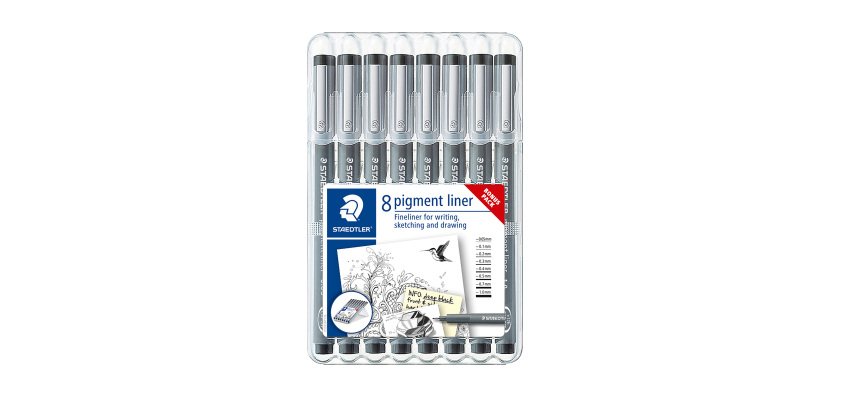 Pack de 5 feutres Pigment Liner 308 Staedtler + 3 offerts