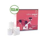 Rollo de papel térmico Fabrisa 75 x Ø 60 x 12 mm x 35m 65 g 1 copia sin bisfenol (pack 8 und)
