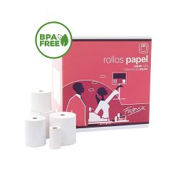 Rollo de papel térmico Fabrisa 75 x Ø 60 x 12 mm x 35m 65 g 1 copia sin bisfenol (pack 8 und)