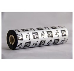 Caja 12 rollos cinta de transferencia térmica Zebra con cera interior 110 mm  x 74 m x Ø 12,7 mm