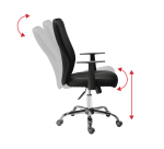 Chaise de bureau assise tissu, dossier maille Net Mesh
