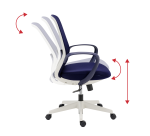 Sedia operativa ergonomica Shell con struttura bianca