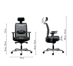 Silla de oficina Ergo Moov' Premium - patas aluminio