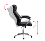 Fauteuil de direction DWAYNE simili cuir - avec accoudoirs - Mécanisme Basculant centré - Pieds chromé