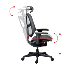 Stoel ultra-ergonomisch ERGOHUMAN HALO met verstelbare armleuningen en hoofdsteun