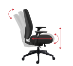 Chaise de bureau Prega tissu avec accoudoirs réglables 3D